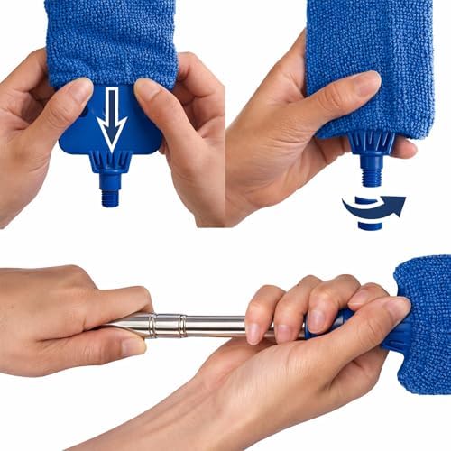 Retractable Gap Dust Cleaner with Extension Pole & 3 Microfiber Cloths - Image 7