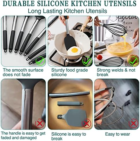 Umite Chef Kitchen Utensil Set, 15pcs Silicone Cooking Utensils - Image 3