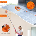 Wall Cleaner Mop with 68” Long Handle,15°Labor-Saving Elbow,Multi-Surface Duster for Painted Walls,Floor,Baseboard & Windows, Includes 2 Replaceable Microfiber Chenille Pads - Image 7