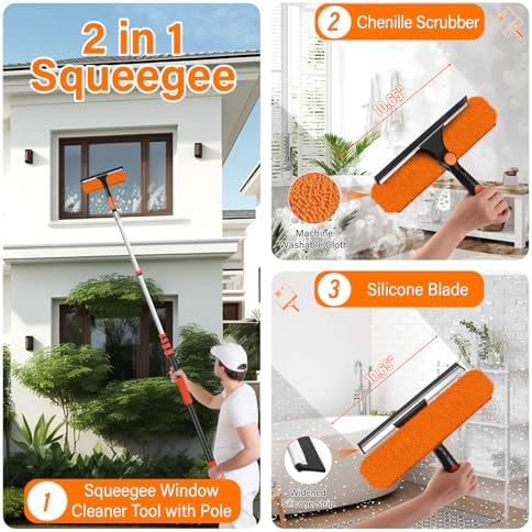 30FT High Reach Duster Cleaning Kit with 5-24 FT Extension Pole - Image 5