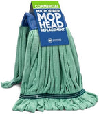 Commercial Mop Head Replacement – 1 Pack Large Green Microfiber Tube Mop (18 oz.) | Industrial Wet Mops | Washable Refill, Reusable, Heavy Duty, Looped End Mopheads | Hardwood, Concrete by MicrofiberWholesale