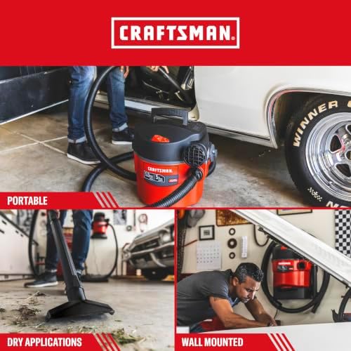 CRAFTSMAN CMXEVBE17925 5 Gallon 5.0 Peak HP Wet Dry Shop Vacuum - Image 4