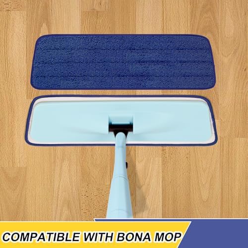 16.5 inch Reusable Mop Pads Microfiber Spray Mop Replacement Heads for Wet/Dry Mops Compatible with Bona Floor Care System (5 Pack) - Image 2