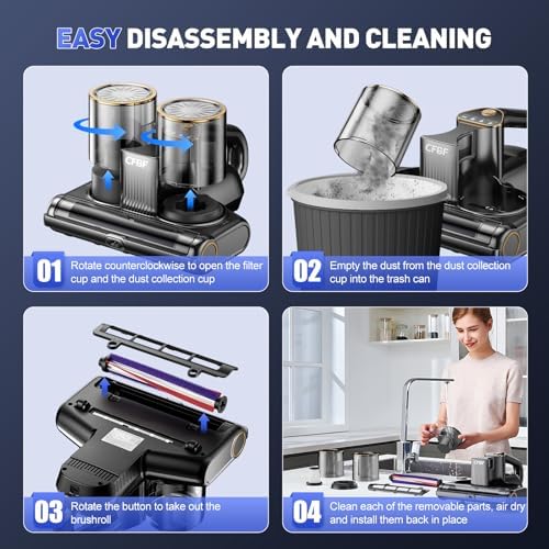 CFBF Mattress Bed Vacuum Cleaner with 16Kpa Suction & 253.7nm UV-C Light - Image 6