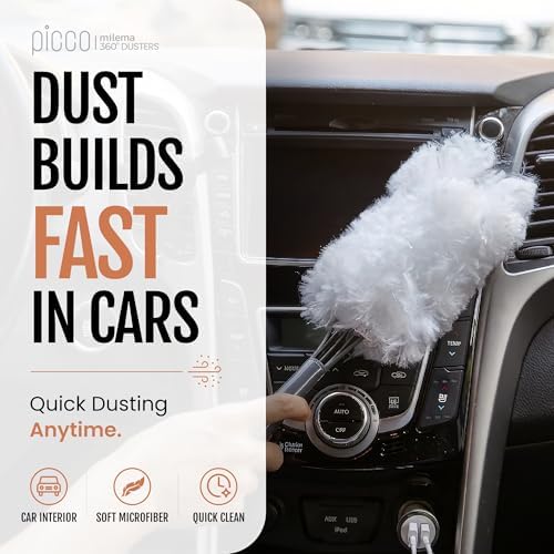 milema Picco 360 Duster, White, 1 Short +1 Long Handles, 26 Refills - Image 5