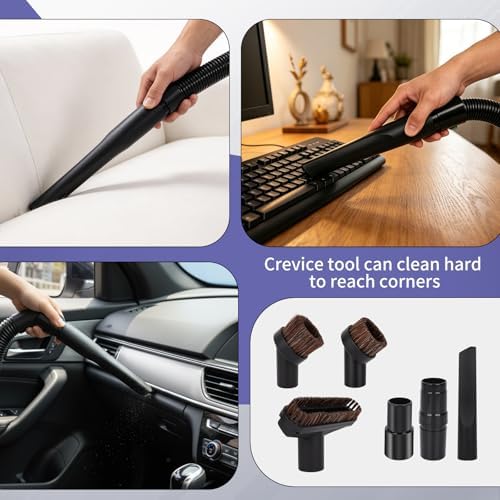 1 1/4 Inch(32mm) Vacuum Attachments for Shark Vacuum Brush Attachment,Replacment Horse Hair Brush Accessories Kit with Hose Adapter for Most Household Vacuum Cleaners 6-Pack - Image 7