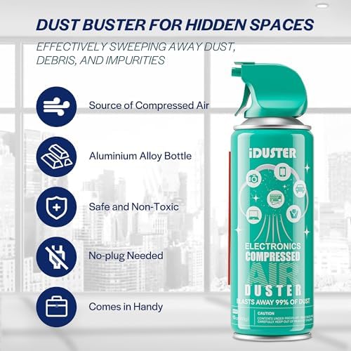 Keyboard Cleaner Air Spray for Computers - 10oz Air Can Duster for Electronics, 3PCS - Image 4