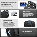 POSO Vacuum Backpack Travel, 60L Expandable Vacuum Seal Backpack with Pump & Laptop Compartment (Fits 17") - Image 4