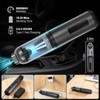 Car Vacuum Portable Cordless, 17000Pa 2 in 1 Vacuum Cleaner&Air Duster, 100W Brushless Motor Handheld Vacuum Cordless with 6000mAh Battery, Multi-Nozzles for Car, Home, Office, Pet - Image 6