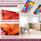 6 Pcs Fluorescent Light Covers with 60 Magnets Decorative for Classroom Ceiling Lights 4 x 2 Feet Magnetic Light Cover Filter Easy Install for Office Hospital Home Ceiling Supplies (Stained Glass) - Image 3