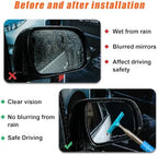 Dickno Car Side Mirror Squeegee, 35.6'' Retractable Rearview Mirror Wiper, Mini Portable Auto Window Squeegee Cleaner, Universal Vehicle Glass Cleaning Tool for Rainy Foggy Weather (Blue) - Image 4