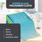 SCRUBIT Microfiber Cloths for Glass [8 Pack] – Lint Free Window Cleaning Cloth for Mirrors, Eyeglasses, Windows, Shower Glass Doors – Reusable and Washable Polishing Towels - 16” x 16” - Image 6