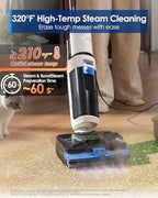 Tineco Corded 3-in-1 Wet Dry Vacuum Mop with Steam Function, Floor ONE S6 Stretch Steam BoostSteam, 320℉ High-Temp Steam Cleaning, 180° Lay-Flat, Anti-Tangle Design, One-Touch Self-Cleaning - Image 3