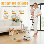 Cordless Electric Mop for Dewalt 20V Battery (NO Battery), 2 in 1 Electric Spin Mop & Electric Floor Scrubber Machine with LED Light & Water Spray,800 RPM Electric Mops for Floor - Image 2