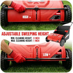 EWORK Push Lawn Sweeper 32-Inch with 4.5 cu.ft. Hopper Bag for Yard Clean - Image 4