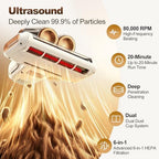 Mattress Vacuum Cleaner, Cordless Bed Vacuum with 13KPa Suction, Portable Vacuums for Sofa Couch Crib, Birthday Gifts for Women (White & Gold) - Image 3