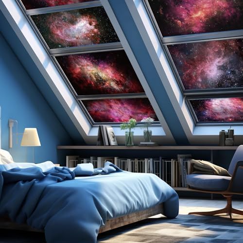 Wiooffen 8 Pcs Fluorescent Light Covers with 80 Magnets Decorative for Classroom Ceiling Light 4x2 Feet Magnetic Filter Easy Install for Office Hospitals & Home Drop Ceiling Supplies(Starry Night) - Image 6