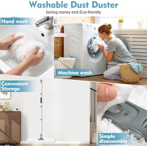 Microfiber Ceiling Fan Cleaner Duster with Extension Pole 59" - Image 3