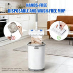 SOPAMI Disposable Snap Grip MiniMop Sweep for Wall Cleaner Pet Hair Removal | 55" Extendable Lazy Mop-2 Reusable Cleaning Pads&1pcs Disposable for Tight Corners,Wall, Hardwood, Marble Floors - Image 3