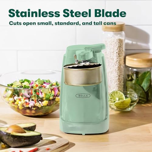 bella Electric Can Opener and Knife Sharpener, Jar and Bottle Opener, Sage - Image 4