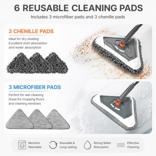 Wall Cleaner Mop with Long Handle 82 Inches,3-in-1 Ceiling Cleaner for Dust - Image 4