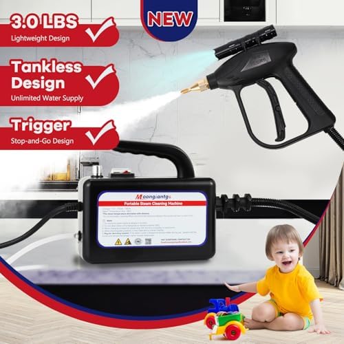 Moongiantgo 1700W Handheld Steam Cleaner Powerful Steamer for Cleaning - Image 3