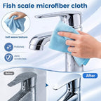 Niveaya Microfiber Glass Cleaning Cloth, Reusable Fish Scale Cloth 8 Pack - Image 5