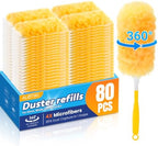 Alotiki Duster Refills, 80 Count 360° Dusters for Cleaning with 2 Handle by CreateABetterLife