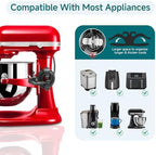 Sliding Mat for Kitchen aid 4.5-5 Qt Stand Mixer with 1Pc Gourmet Bowl Scraper and 2Pcs Cord Organizer for Kitchen Appliance Slider (4.5-5 Qt 1Pc Silicone Dough Scraper and 2x Cord Organizer, Natural) - Image 5
