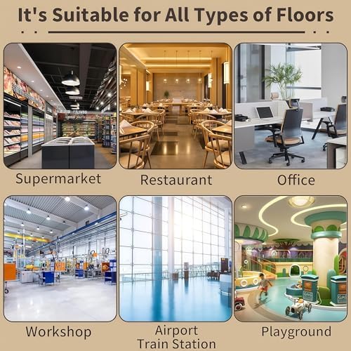 Commercial Floor Washer, Electric Walk Behind Scrubber, 17” Cleaning Width, Floor Cleaner for Kitchens, Schools, Supermarkets, Hotels, and Factories - Image 7