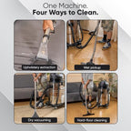 Dapper Supply Commercial 4-in-1 Wet/Dry Vacuum & Carpet Extractor, Carpet & Upholstery Cleaner, 116 PSI, 5.3 Gal. Solution Tank, 21 Gal. Recovery Tank, 2-Year Warranty - Image 3