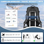 POSO Vacuum Backpack Travel, 60L Expandable Vacuum Seal Backpack with Pump & Laptop Compartment (Fits 17") - Image 6