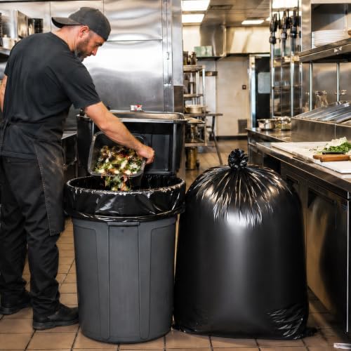 Delxo 55-60 Gallon Trash Bags, 200 Count, 38” x 56” Heavy Duty Garbage Bags - Image 7