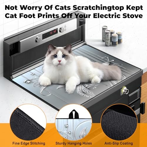 Heat-resistant Stove Top Cover - 28.5" X 20.5" Cooktop Protector Covers, Scratch-resistant Washable Pad Kitchen Countertop Mat (White, 28.5" x 20.5") - Image 4