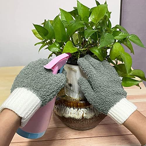 MIG4U Microfiber Gloves - Dusting Gloves for House Cleaning - Washable Blind Cleaner Duster Tool (Gray,S/M) - Image 6