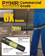 POHIR Pressure Washer Hose 3/8" ID, 25FT 4800PSI Commercial Grade - Image 3