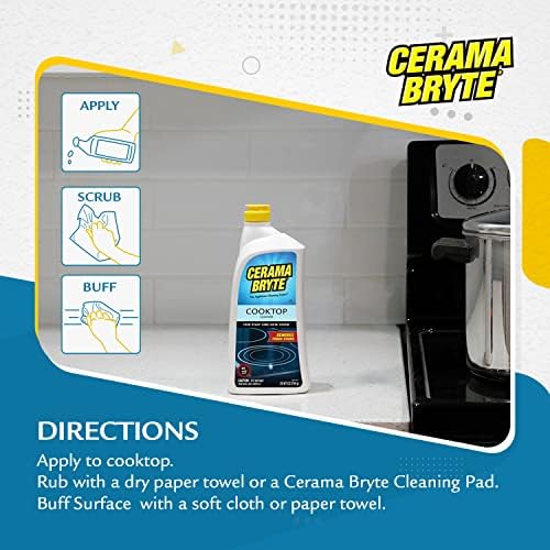 Cerama Bryte Cooktop and Stove Top Cleaner for Glass-Ceramic Surfaces, 2-28 oz - Image 3