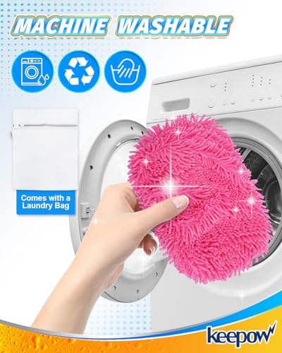 KEEPOW Reusable Microfiber Mop Pads Compatible with Sweeper Mop - Image 4