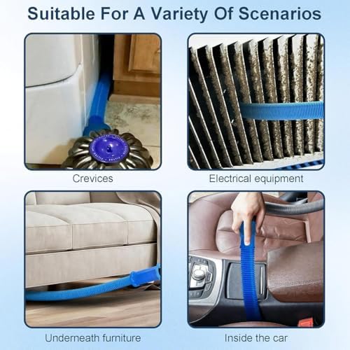 2026 Upgraded Dryer Vacuum Hose Attachment Compatible with All Vacuum Cleaner, Universal Dryer Vent Cleaner Kit, Dryer Lint Vac Attachment, Deep Cleaning Tools for Clogged Ducts & Lint Removal - Image 6