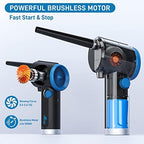 ATEngeus Compressed Air Duster, Electric Air Duster, Cordless Air Duster for Computer, Stepless Speed, Keyboard Cleaner, Replace Canned Air, Brushless Motor, 6000mAh - Image 3
