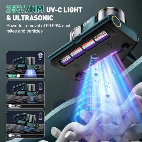 CFBF Mattress Bed Vacuum Cleaner with 16Kpa Suction & 253.7nm UV-C Light - Image 3
