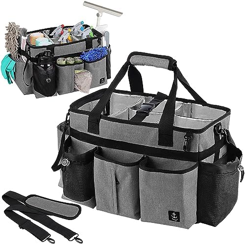 Large Cleaning Caddy Bag Built-in hard plastic sheet Aluminum foil lining by Timoxi