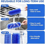 Bendable Microfiber Head,Reusable Dust Remover，Fan Cleaning Brush Washable and Reusable; Suitable for Ceiling Fan Blades, Blinds, Air Conditioner Vents, and Car Interiors (Black-4pcs) - Image 6