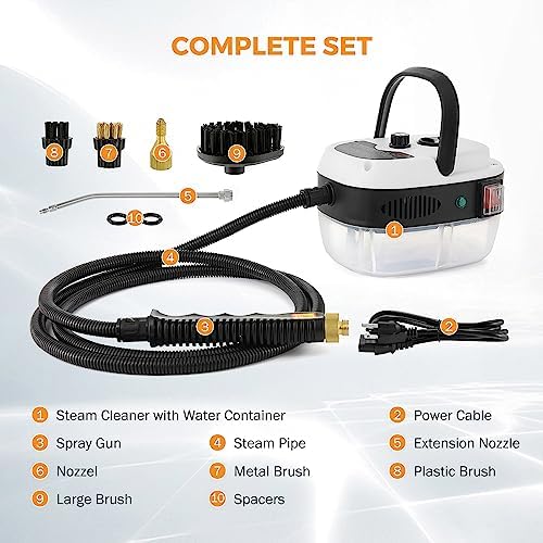 BEAMNOVA 2500W Steam Cleaner for Car High Pressure Steamer Auto Detailing - Image 3