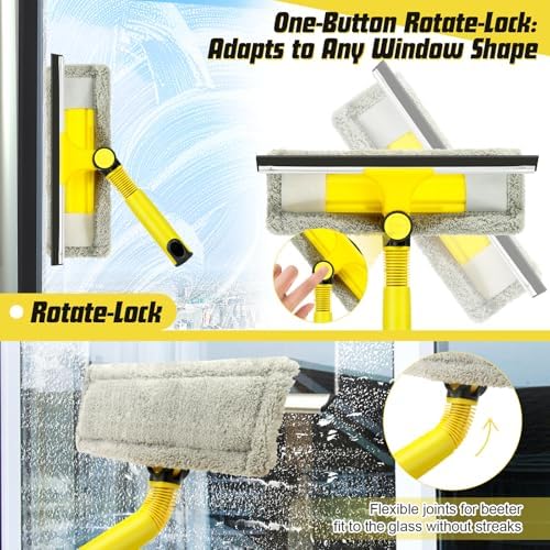 Professional Window Squeegee with 60" Extension Pole for Home - Image 4