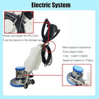 110V 17inches Commercial Industrial Floor Scrubber Buffer Heavy Duty Polisher Machine Polished Waxed Refurbished Tile Scrubber Cleaner Wood Marble Cement Pavement Epoxy Rubber - Image 5