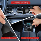 Qydipclin 10pcs Windshield Cleaner Tool, Car Window Cleaning Wash Kit with 4 Reusable Microfiber Pads 1 Spray Bottle and Extendable Handle Auto Glass Wiper Kit, Red - Image 7
