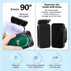 AQQA Aquarium Strong Magnetic Cleaner Brush, Fish Tank Glass Algae Magnet Cleaning Tool Floating Cleaner Scrubber Brush with 2 Detachable Scraper (Green,M) - Image 4