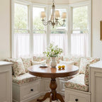 jinchan Linen Kitchen Tier Curtains, 38x24, 2 Panels, Beige White - Image 2