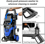2026Upgraded 4800 MAX Pressure Washer w/5 Quick Connect Nozzles, 35ft Power Cord w/GFCI, Inlet Hose & Filter& Soap Tank for Cars/Driveways/Home Cleaning, Bright Blue - Image 5